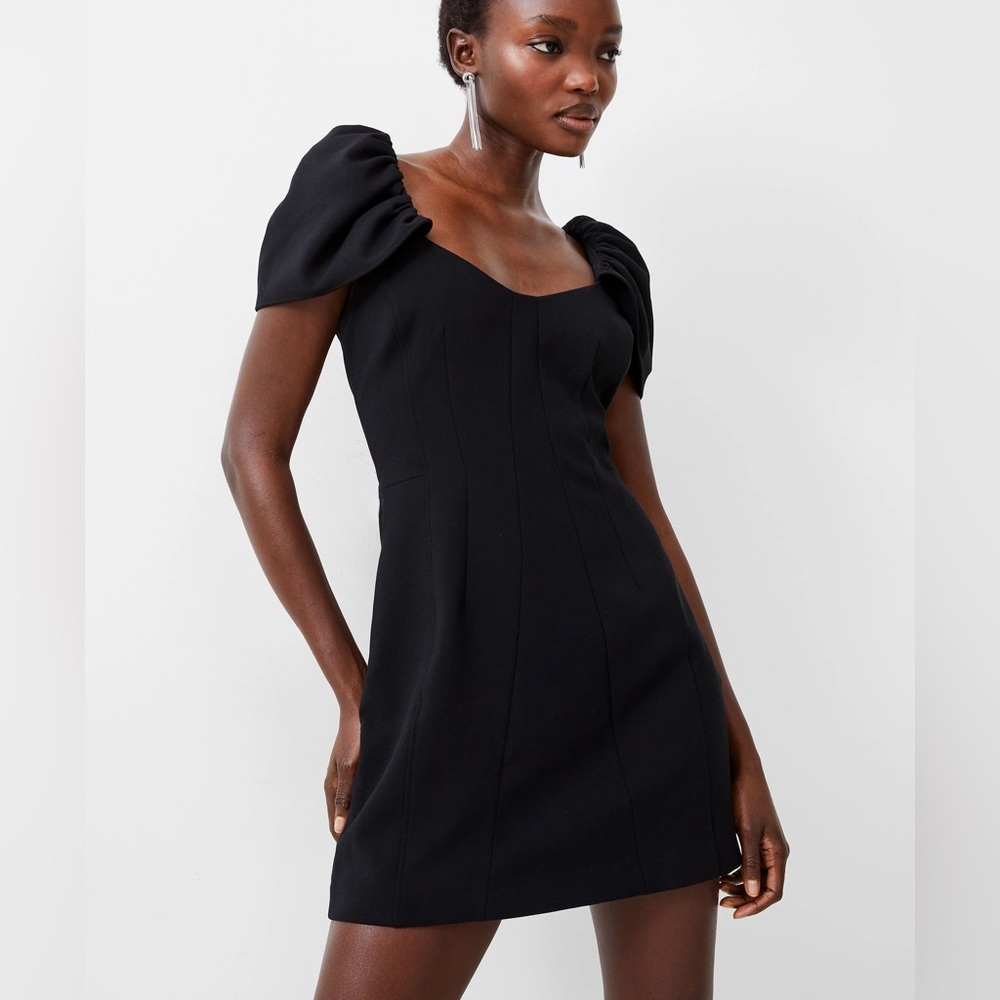 French Connection Whisper Gathered Sleeve Mini Dress (only worn once)